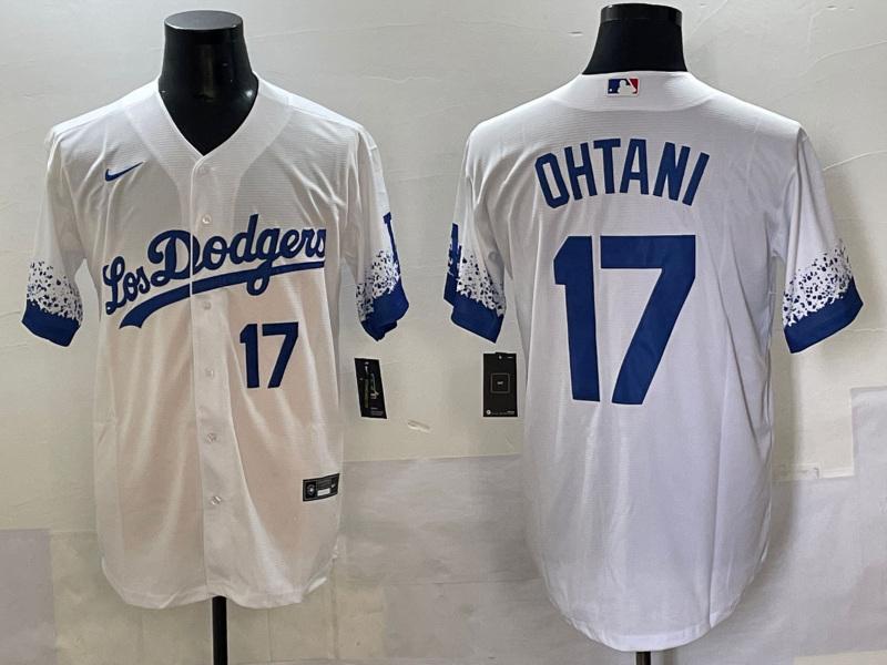 Men Los Angeles Dodgers #17 Ohtani white Nike MLB 2025 Jersey style 4